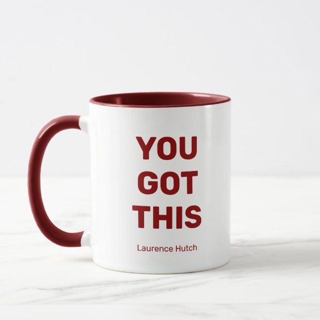 Caneca Você tem este mínimo de vermelho e branco personal (Esquerda)
