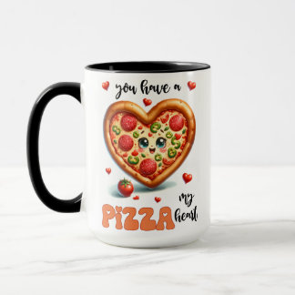 Caneca Você Tem Minha Pizza Coração Cute Newlyweds Gift