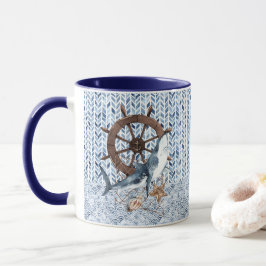 Caneca Volante e tubarão do navio