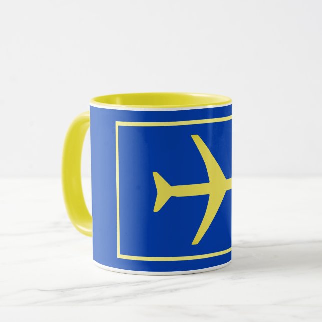 Caneca Voo de Avião Aviário Mínimo (Frente Esquerda)