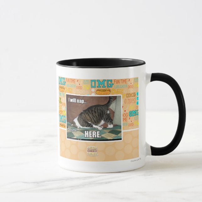 Caneca Vou dormir aqui (Direita)