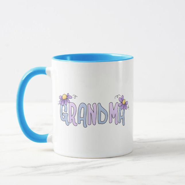 Caneca Vovó das Flores da primavera (Esquerda)
