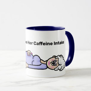 Caneca Vovó Engraçada Deitando Mug De Café
