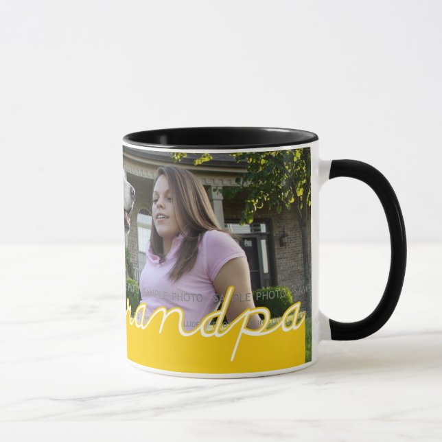 Caneca Vovô Foto Mug Dias de os pais Personalizados (Direita)