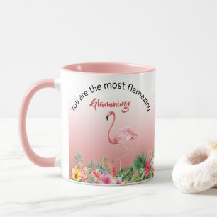 Caneca Vovó Glamingo Flamingo, Nome tropical rosa Foto