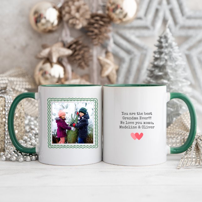 Caneca Vovó, Nós Te Amo, Foto Personalizada, Colagem Mug. (Grandma we love you personalized photo Mug)