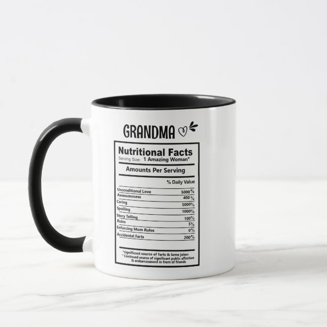 Caneca Vovó Nutrição Fala Café Mug (Esquerda)