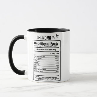 Caneca Vovó Nutricional Fata Mug, vovó presente