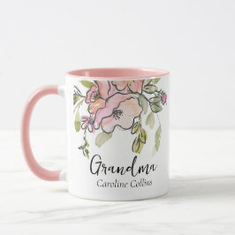 Caneca Vovó rosa Pastel Pink da Aquarela Elegante
