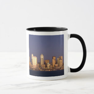 Caneca WA, Seattle, panorama de Seattle e Elliott Bay,