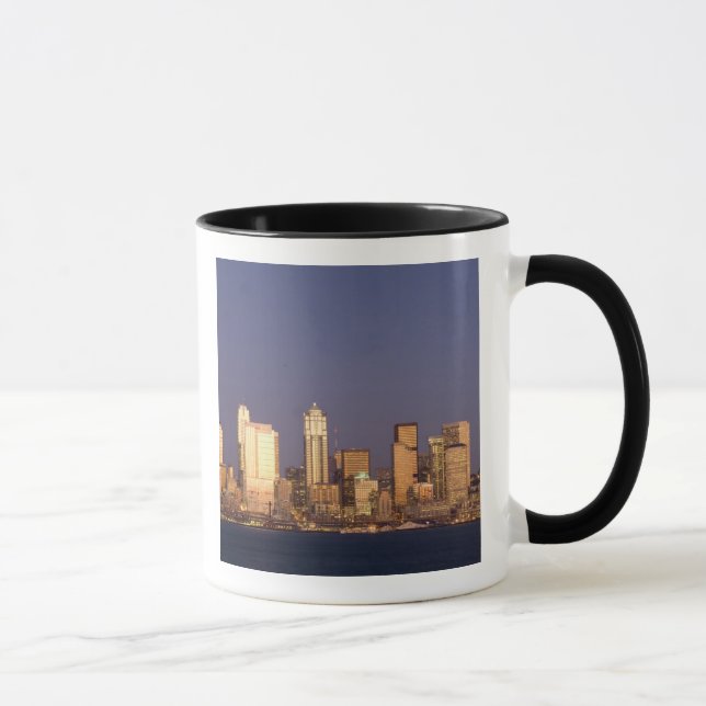 Caneca WA, Seattle, panorama de Seattle e Elliott Bay, (Direita)