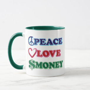 Caneca Wall Street/Peace Love Money