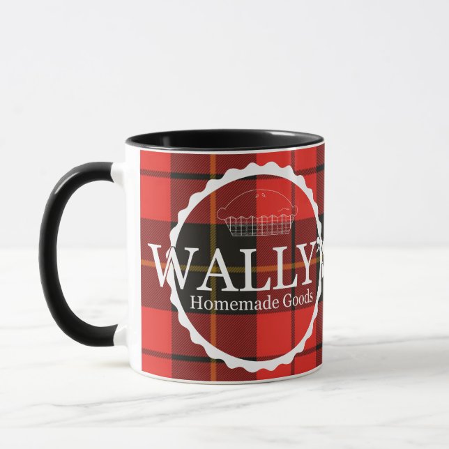 Caneca Wally's Homemade Goods Mug in Xadrez (Esquerda)