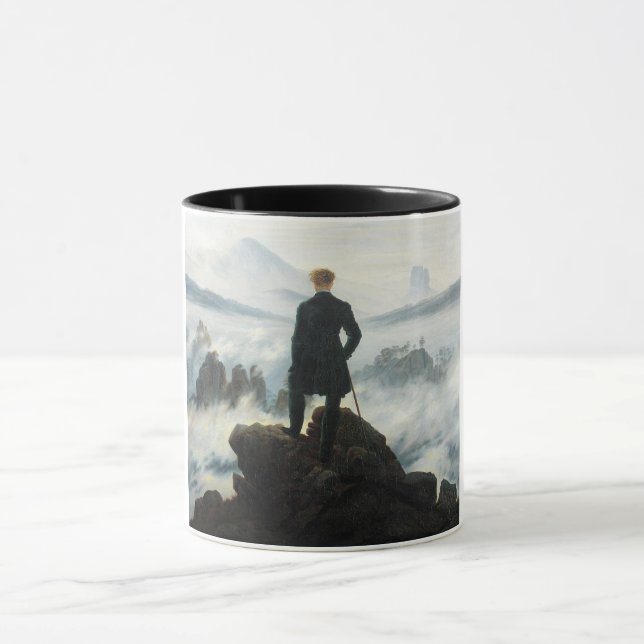 Caneca Wanderer acima do Mar de Nevoeiro, Friedrich (Centro)
