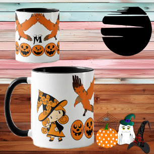 Caneca Wandering Witch Spooky Jack O Lanterns Halloween