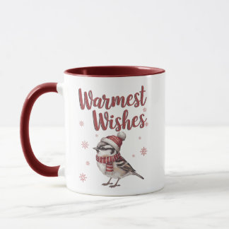 Caneca Warmest Wishes – Cozy Winter Bird