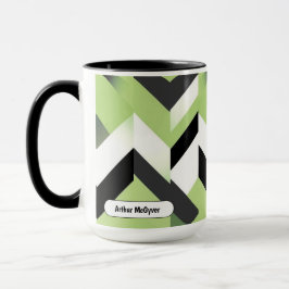 Caneca Wasabi Green Bold Chevron Geometric