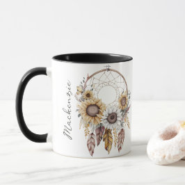 Caneca Watercolor Boho Dreamcatcher