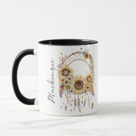 Caneca Watercolor Boho Dreamcatcher