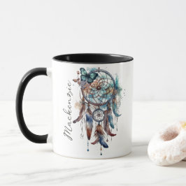 Caneca Watercolor Boho Dreamcatcher