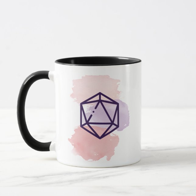 Caneca Watercolor d20 Mug (Esquerda)