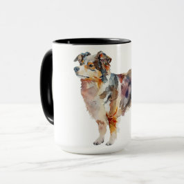 Caneca Watercolor English Shepherd