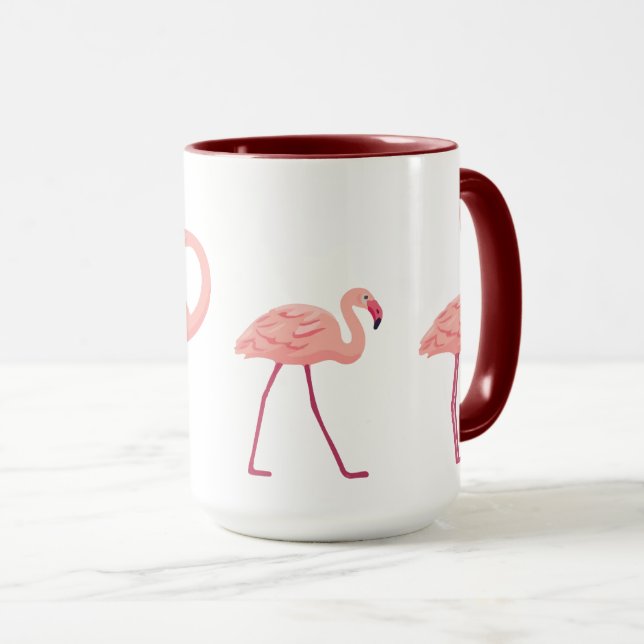 Caneca Watercolor Flamingos Mug (Frente Esquerda)