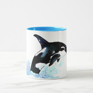 Caneca Watercolor Orca