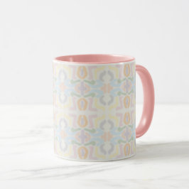 Caneca Watercolor Pastel Brushstrokes On Cloud White
