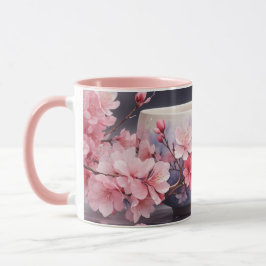 Caneca Watercolor Sakura Cherry Blossom Mug