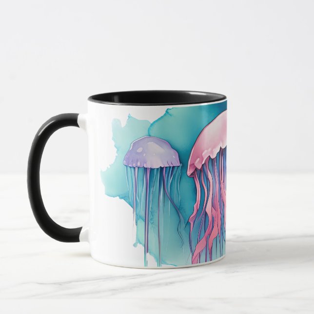 Caneca Watercolor Series: Jellyfish (Esquerda)