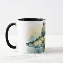 Caneca Watercolor Series: Zander/Walleye