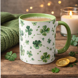 Caneca Watercolor St. Patrick's Day Pattern Giant