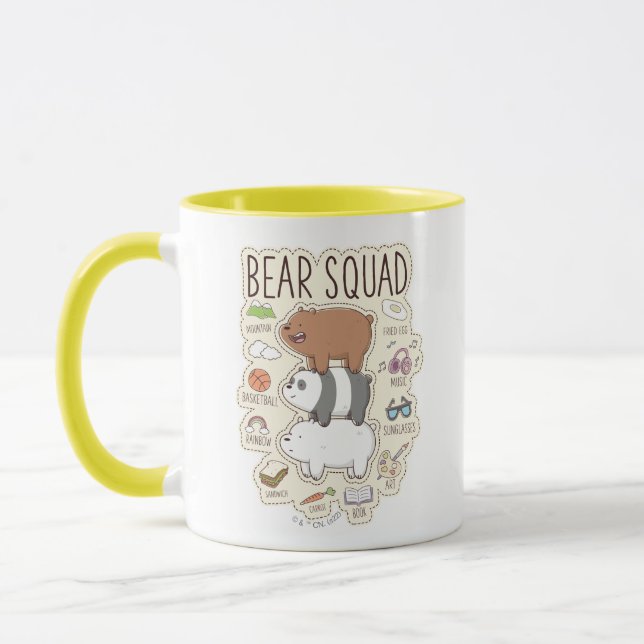 Caneca We Bare Bears - Bear Squad Journal Graphic (Esquerda)