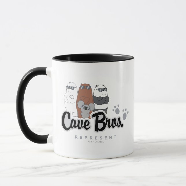 Caneca We Bare Bears - Cave Bros. Represent (Esquerda)