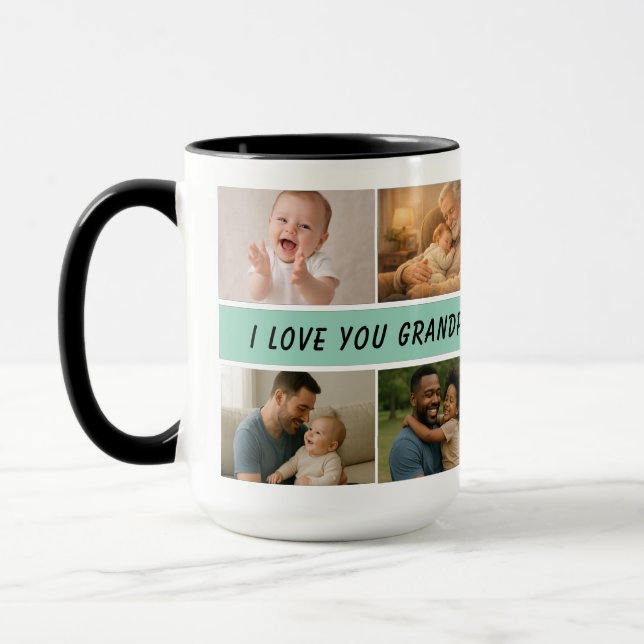 Caneca We Love You Grandpa Mug | Happy Grandparents Day (Esquerda)