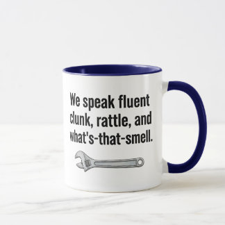 Caneca We Speak Fluent Clunk Rattle And What's That Smell