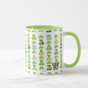 Caneca Webkinz vai teste padrão verde