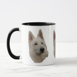 Caneca weisser Schäferhund Kopf Tasse
