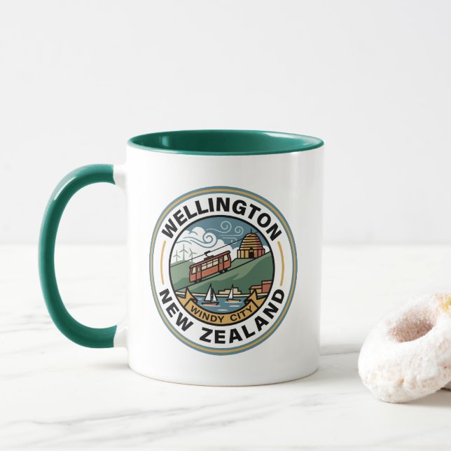 Caneca Wellington Nova Zelândia (Com Donut)