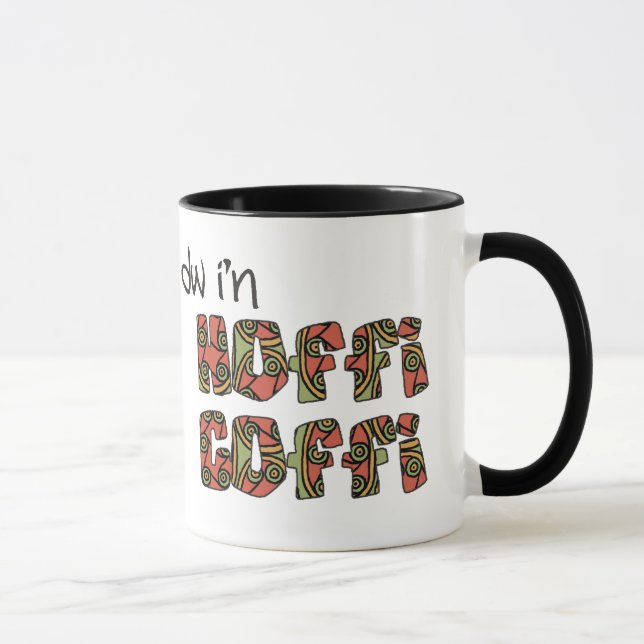 Caneca Welsh Coffee Mug: Hoffi Coffi, Padrão Egípcio (Direita)