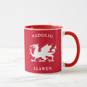 Caneca Welsh Felry Natal Simples Celta Nadolig Llawen