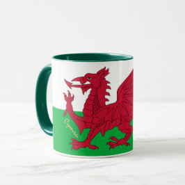 Caneca Welsh Flag & Wales, Cymru patriot / esportes