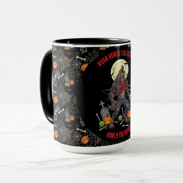 Caneca 🐺 Werewolf Halloween Mug 🎃 💀 (Frente Esquerda)
