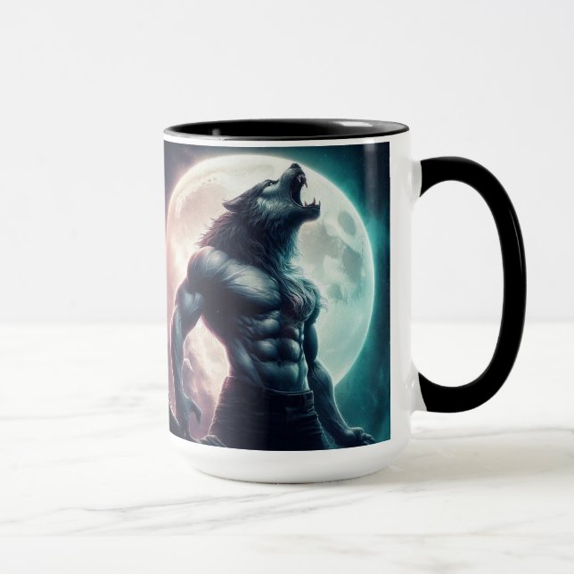 Caneca Werewolf Romance Reader Adicione Nome Dif Café Cup (Direita)