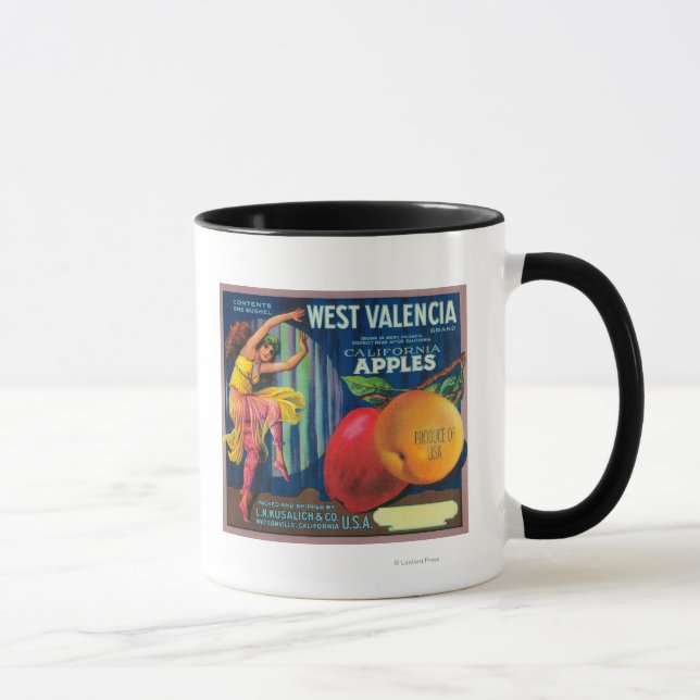 Caneca West Valencia Apple Crate LabelWatsonville, CA (Direita)