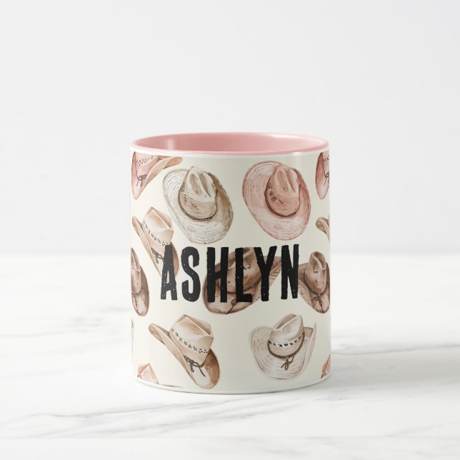 Caneca Western Cowgirl Pink Brown Hats (Centro)