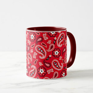 Caneca Western Red Paisley