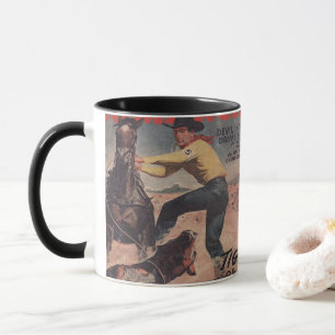 Caneca Western Rodeo Cowboy Calf Roping Rodeo Romance