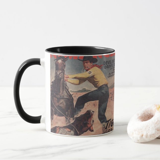 Caneca Western Rodeo Cowboy Calf Roping Rodeo Romance (Com Donut)